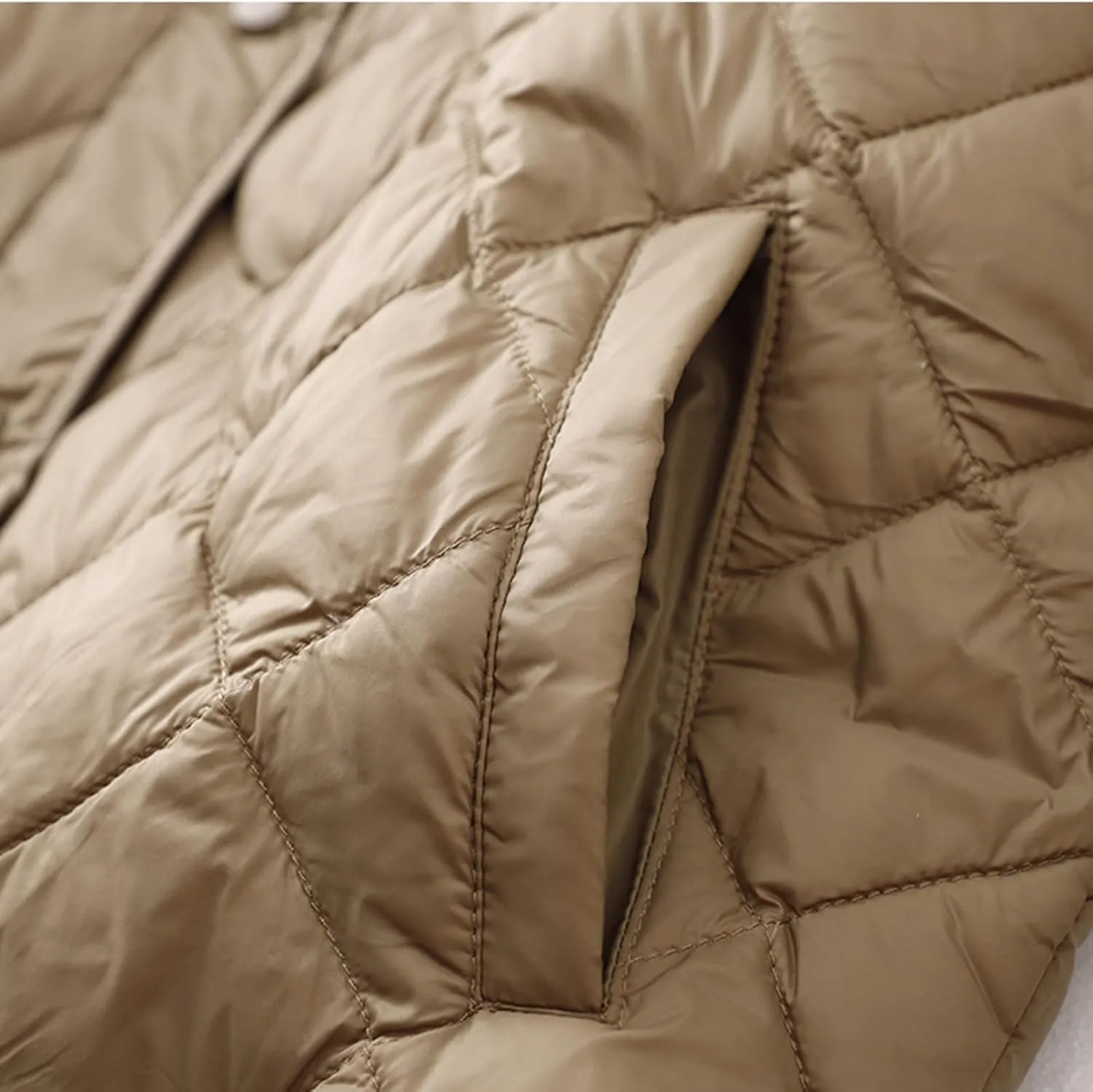 2024 Puffer Jackets For Women Comfy Teen Girls Long Sleeve Quilted Jackets Lightweight Snap Button Padded Down Coats