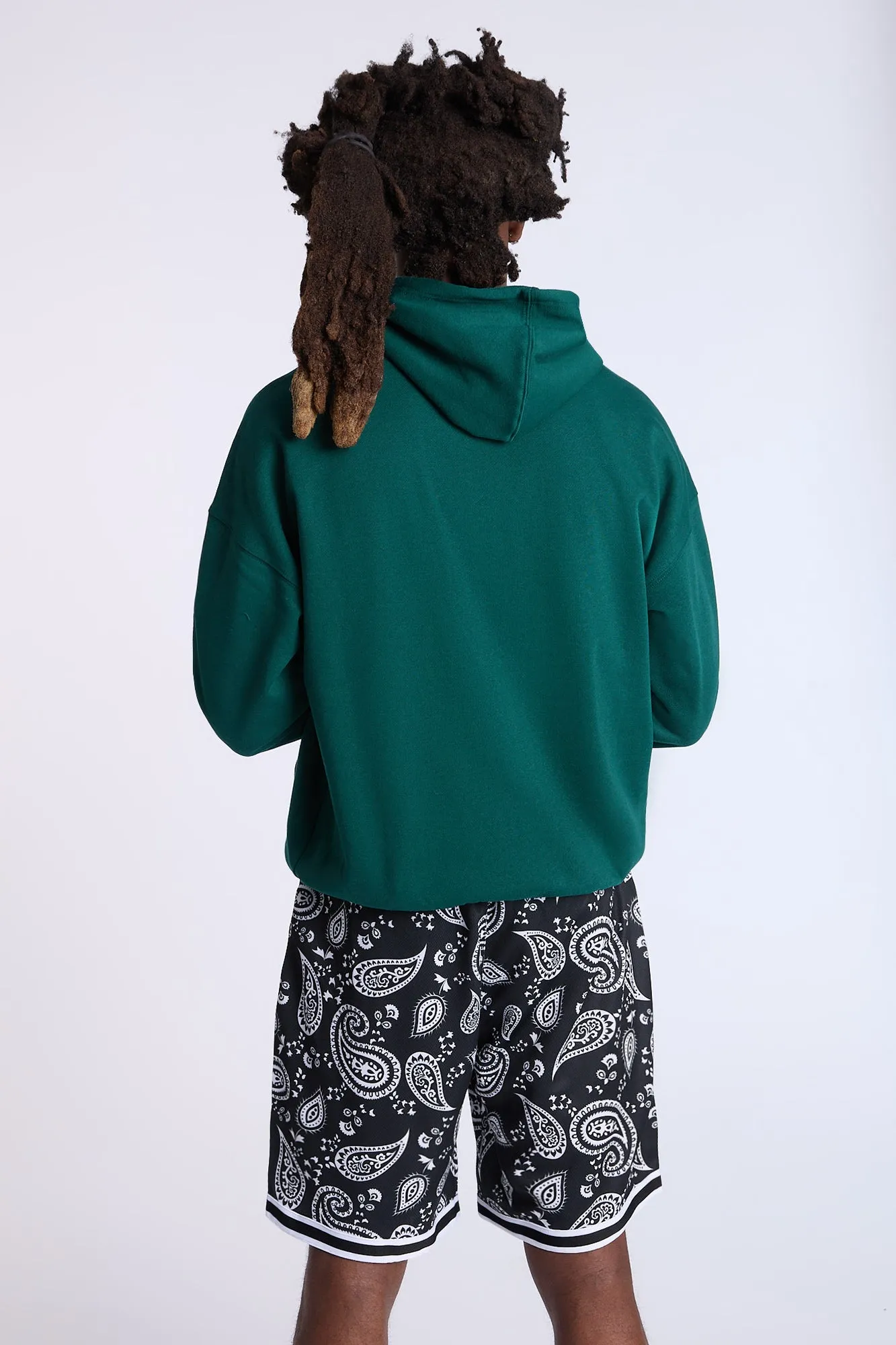 Arsenic Mens Allover Bandana Print Fleece Shorts