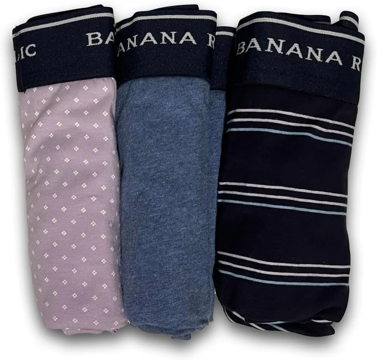 Banana Republic 3-Pack Men's Knit Boxer Briefs LARGE Functional Fly Boxer Brief Underwear