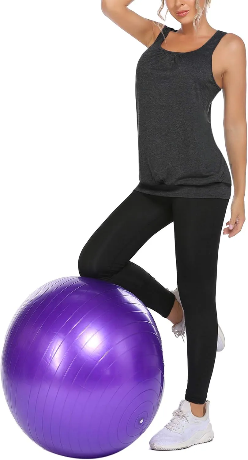 Beyove Workout Tops for Women Yoga Tank Top Loose Fit Racerback Tops Sleeveless Round Neck Athletic Tank Top