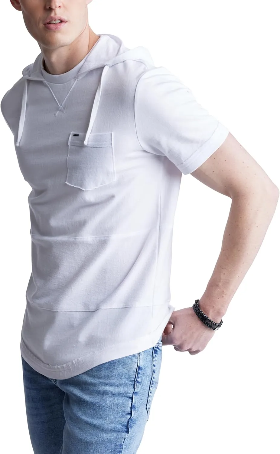 Buffalo David Bitton Men's Short Sleeve French Terry Hoodie