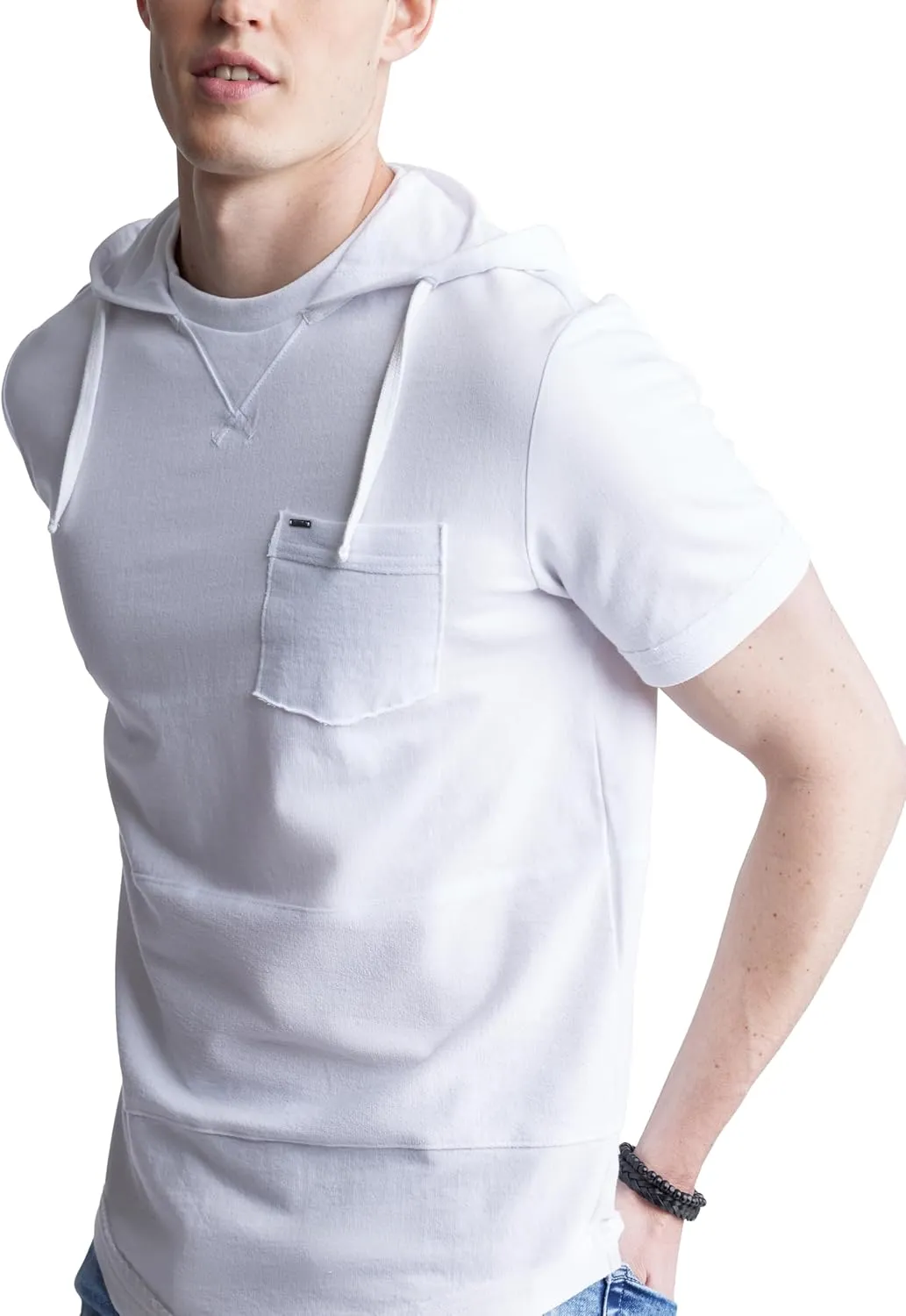 Buffalo David Bitton Men's Short Sleeve French Terry Hoodie