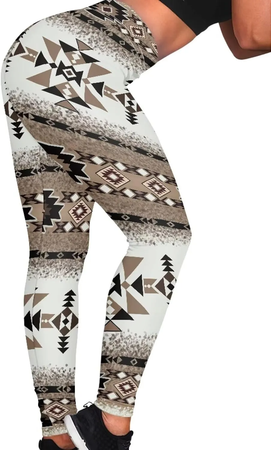Bulopur Rose Workout Leggings for Women, Boho Stretch Pants for Sports Running Fitness, High Waist Tummy Control Yoga Pant