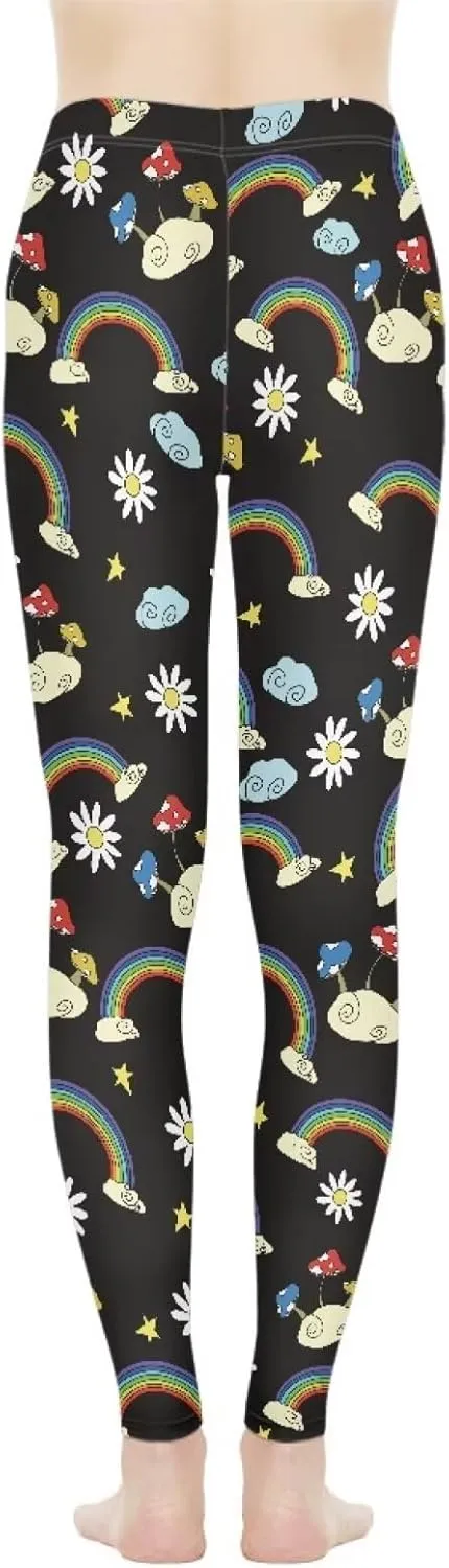 Bulopur Sunflowers Daisy Flower Yoga Pants for Women, Workout Leggings Stretch Yoga Pants Full Length