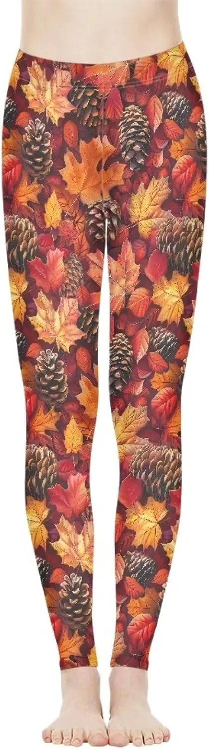 Bulopur Thanksgiving Fall Yoga Pants Full Length Workout Sweatpants Leggings Trousers for Women