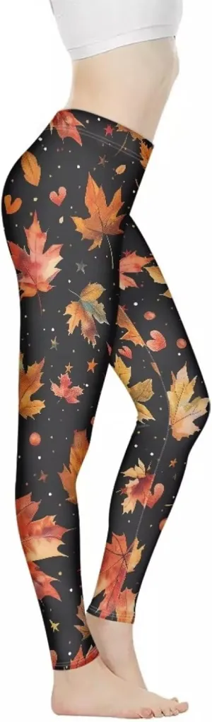 Bulopur Thanksgiving Fall Yoga Pants Full Length Workout Sweatpants Leggings Trousers for Women