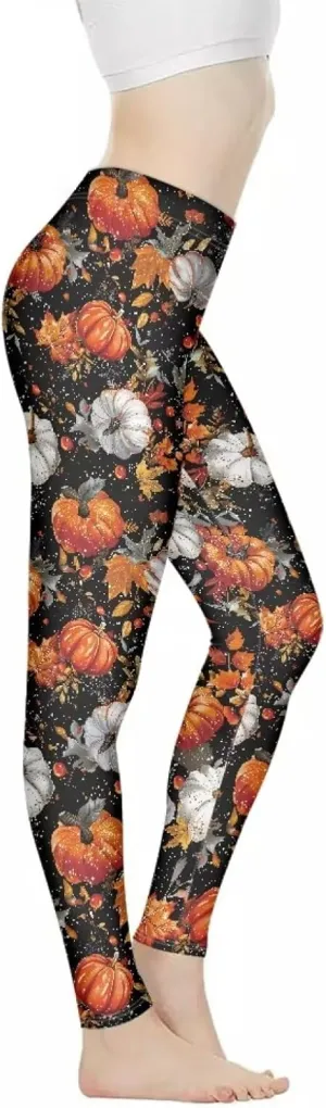 Bulopur Thanksgiving Fall Yoga Pants Full Length Workout Sweatpants Leggings Trousers for Women