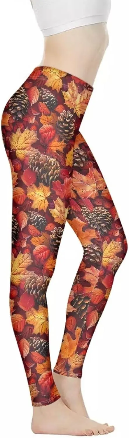Bulopur Thanksgiving Fall Yoga Pants Full Length Workout Sweatpants Leggings Trousers for Women