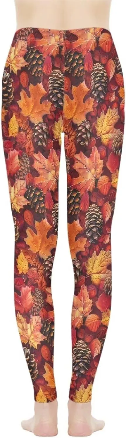 Bulopur Thanksgiving Fall Yoga Pants Full Length Workout Sweatpants Leggings Trousers for Women