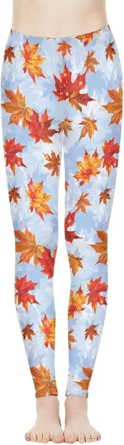 Bulopur Thanksgiving Fall Yoga Pants Full Length Workout Sweatpants Leggings Trousers for Women