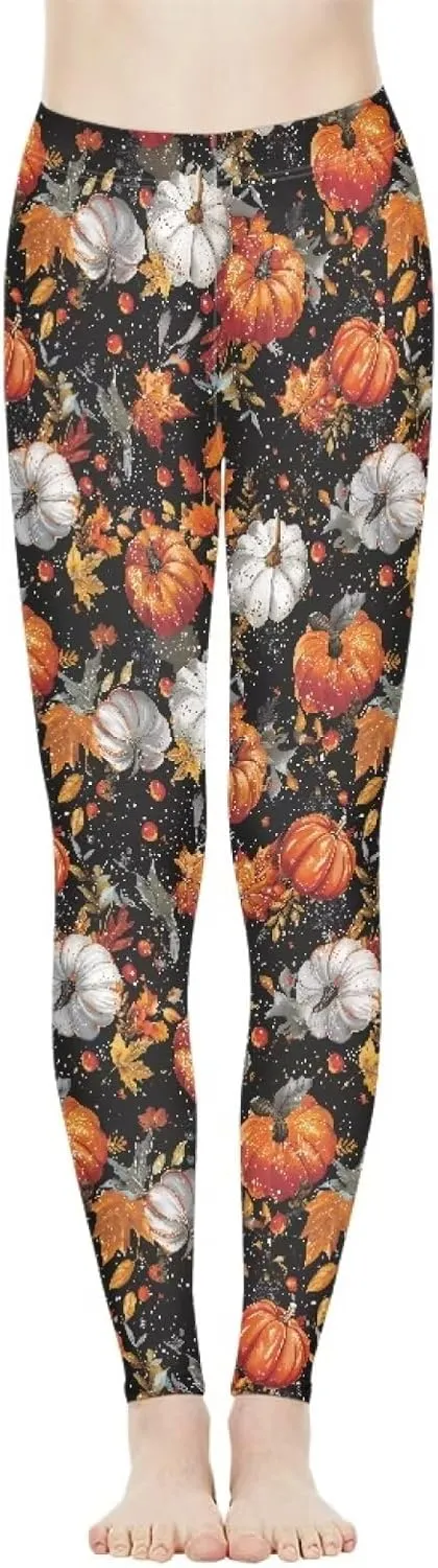 Bulopur Thanksgiving Fall Yoga Pants Full Length Workout Sweatpants Leggings Trousers for Women