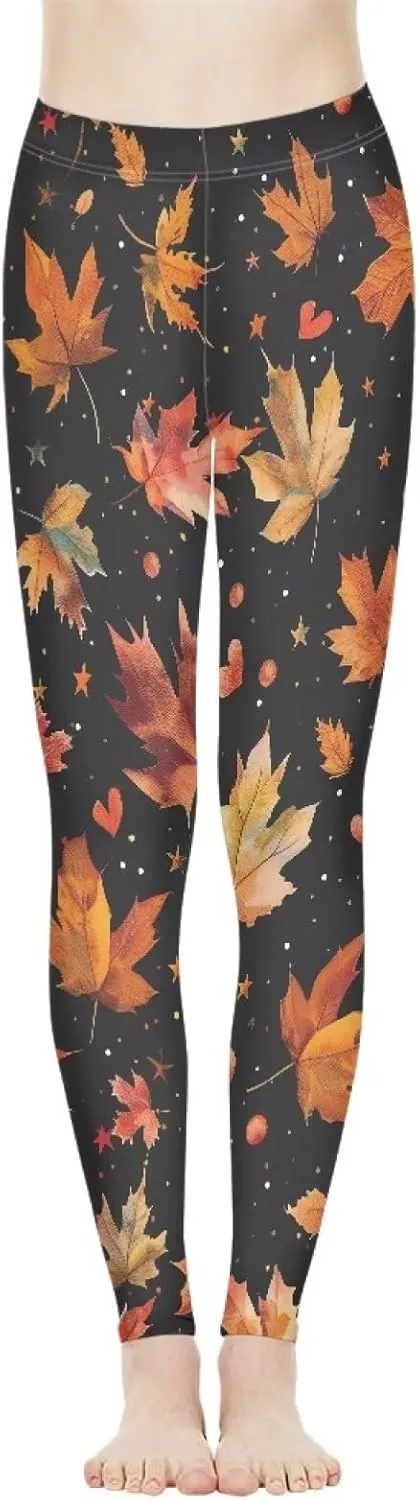 Bulopur Thanksgiving Fall Yoga Pants Full Length Workout Sweatpants Leggings Trousers for Women