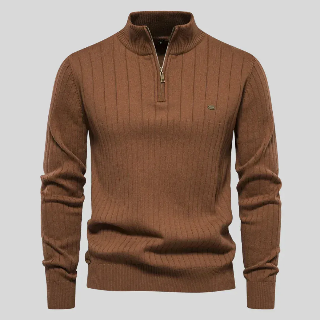 Charles™ Classic Neck Zip Men Sweater