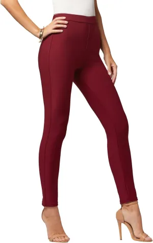 Conceited Stretch Ponte Pants for Women - Dressy Leggings - High Waist Shaping Butt Lifting