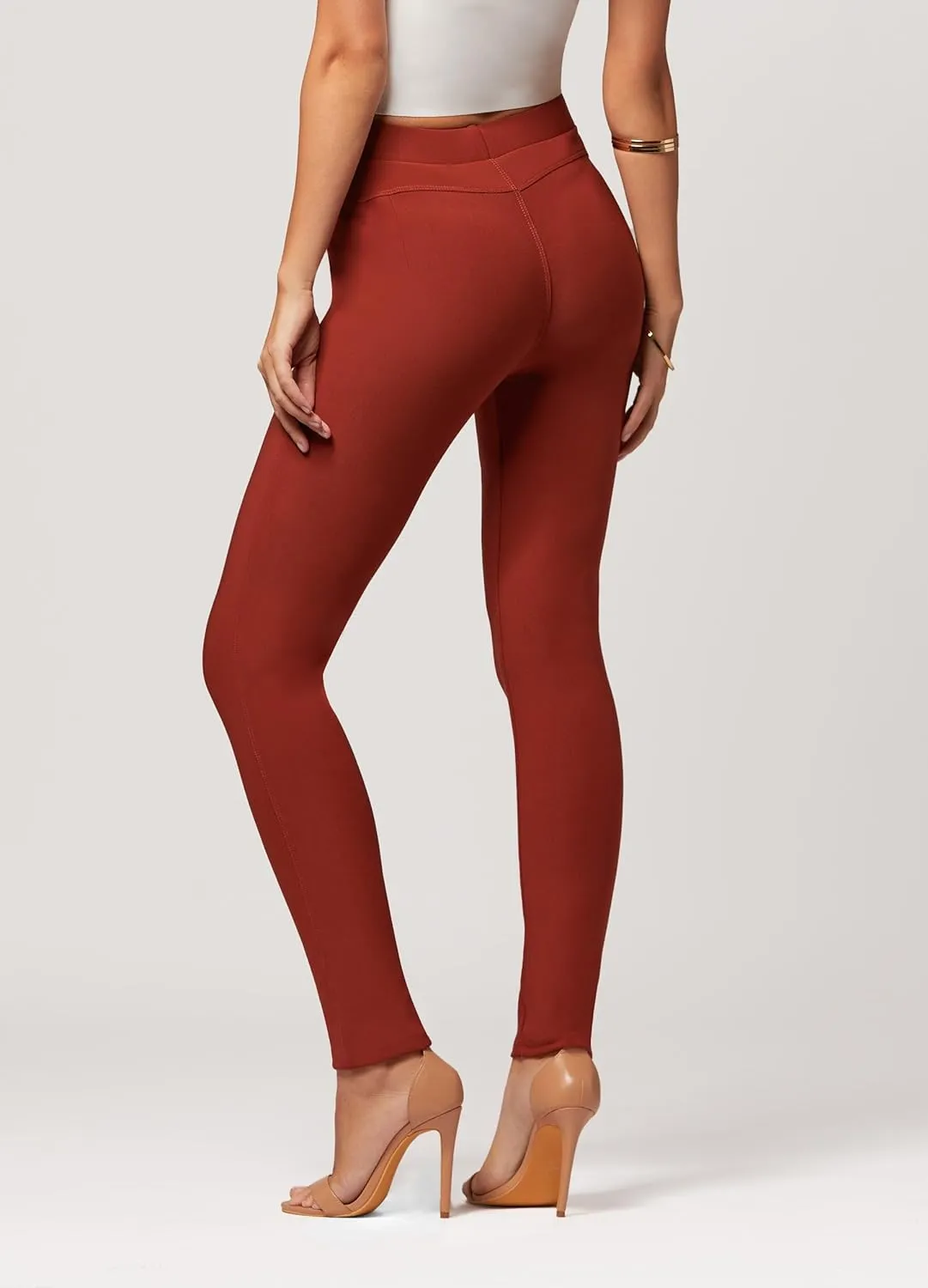 Conceited Stretch Ponte Pants for Women - Dressy Leggings - High Waist Shaping Butt Lifting