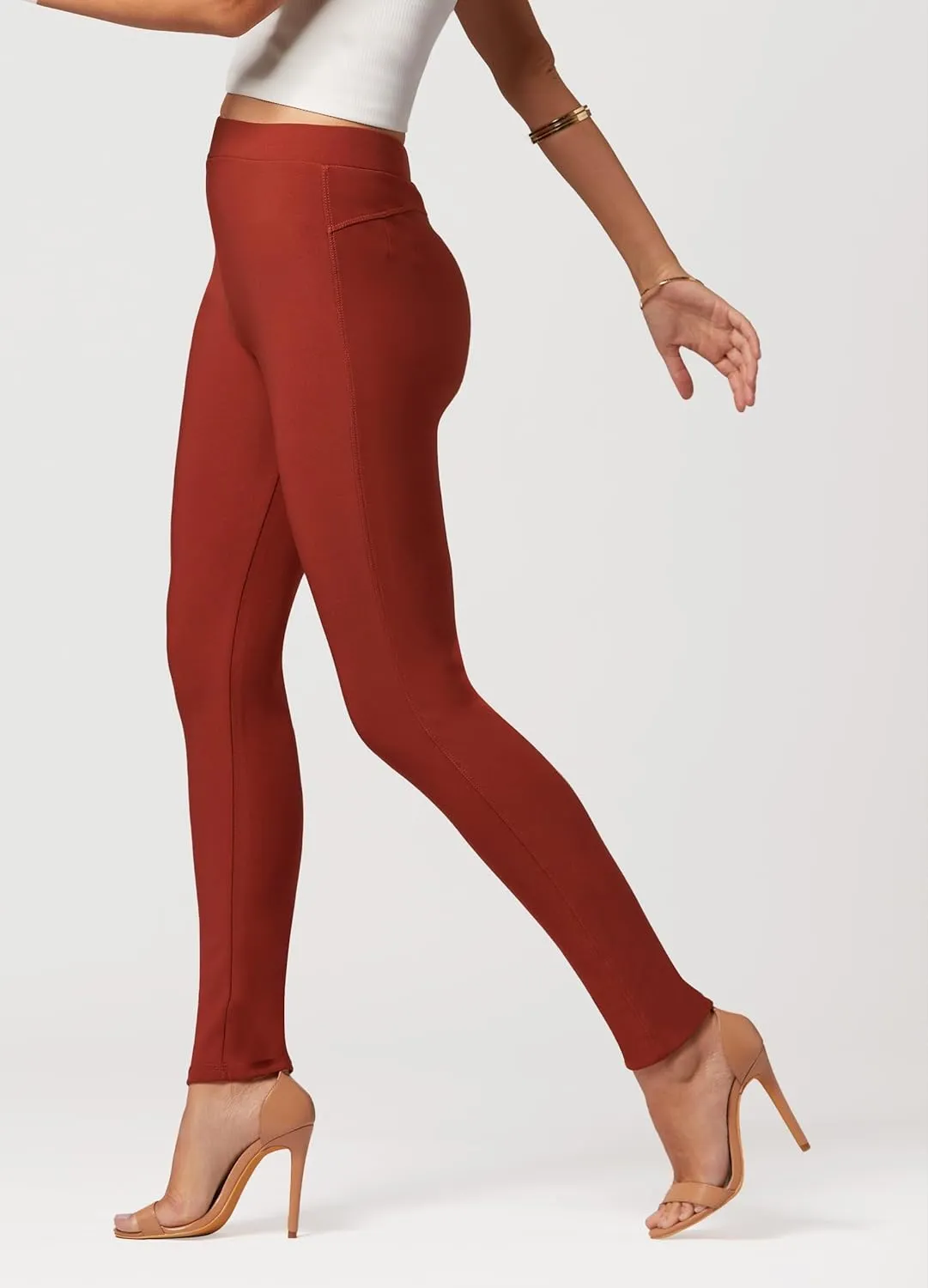 Conceited Stretch Ponte Pants for Women - Dressy Leggings - High Waist Shaping Butt Lifting
