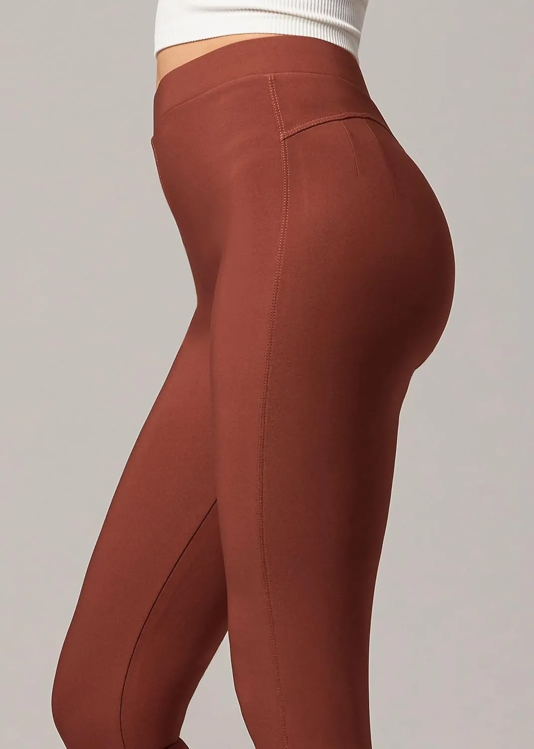Conceited Stretch Ponte Pants for Women - Dressy Leggings - High Waist Shaping Butt Lifting