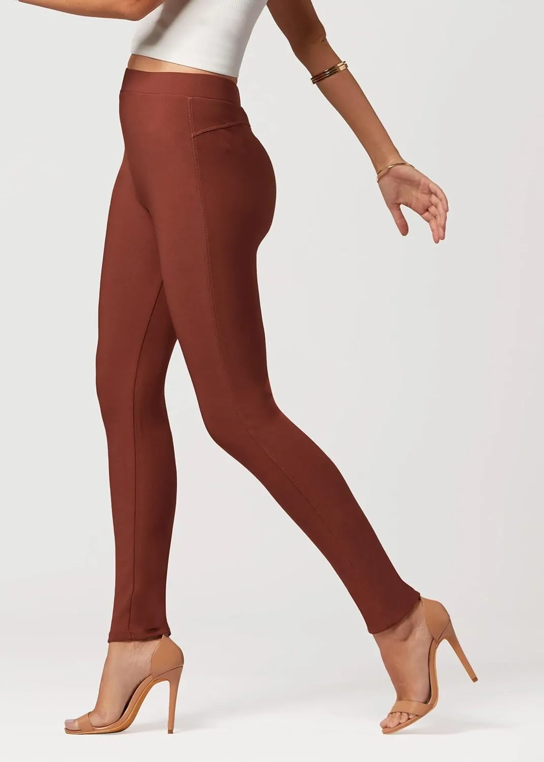 Conceited Stretch Ponte Pants for Women - Dressy Leggings - High Waist Shaping Butt Lifting