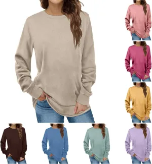 Crewneck Sweatshirts Women Casual Long Sleeve Oversized Sweatshirt Fashion Fall Shirts Loose Comfy Pullover Tops