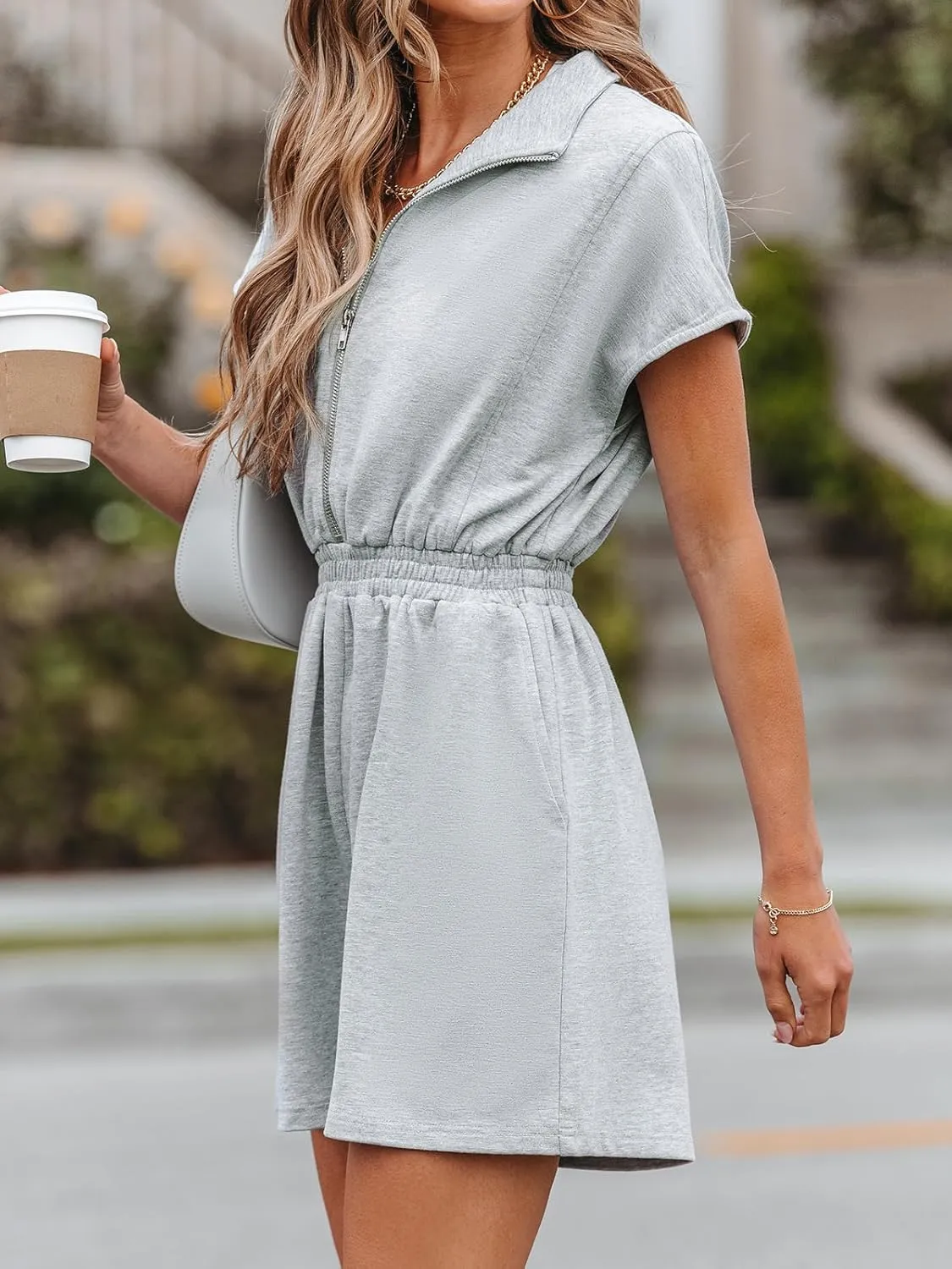 CUPSHE Women's Romper Wide Leg Jumpsuits Sleeveless Dressy Casual Outfits Overall Outfit