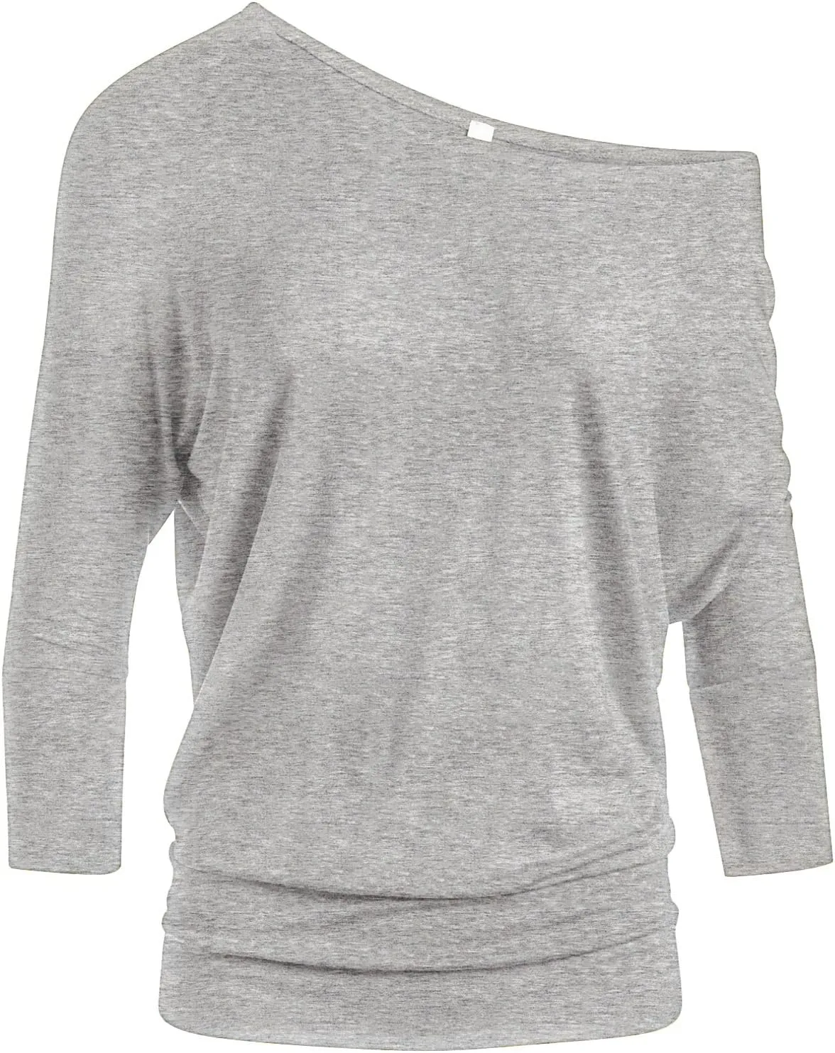 Dolman Tops for Women Off The Shoulder Tops Banded Waistband Shirts 3/4 Sleeves Regular and Plus Size Tops