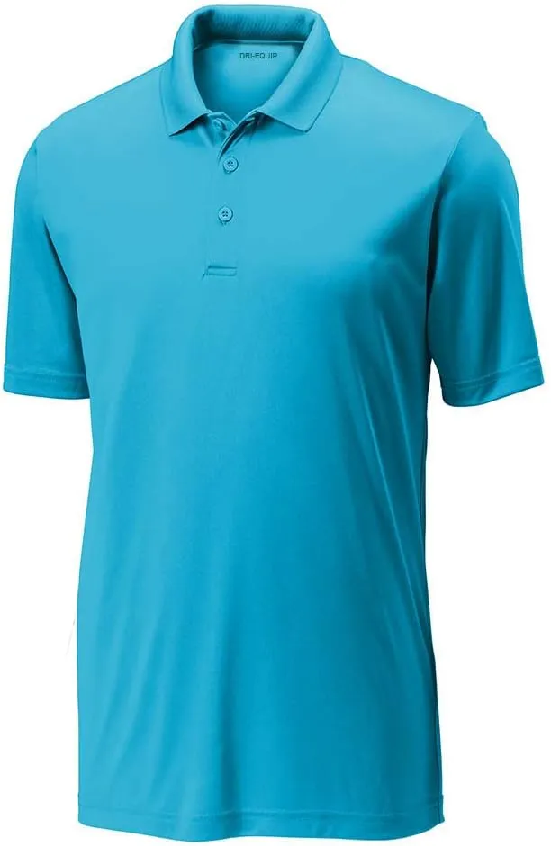 DRIEQUIP Mens Moisture Wicking Golf Polos Sizes XS-4XL