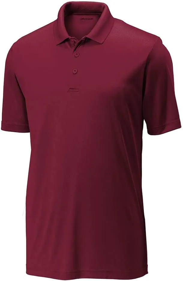 DRIEQUIP Mens Moisture Wicking Golf Polos Sizes XS-4XL