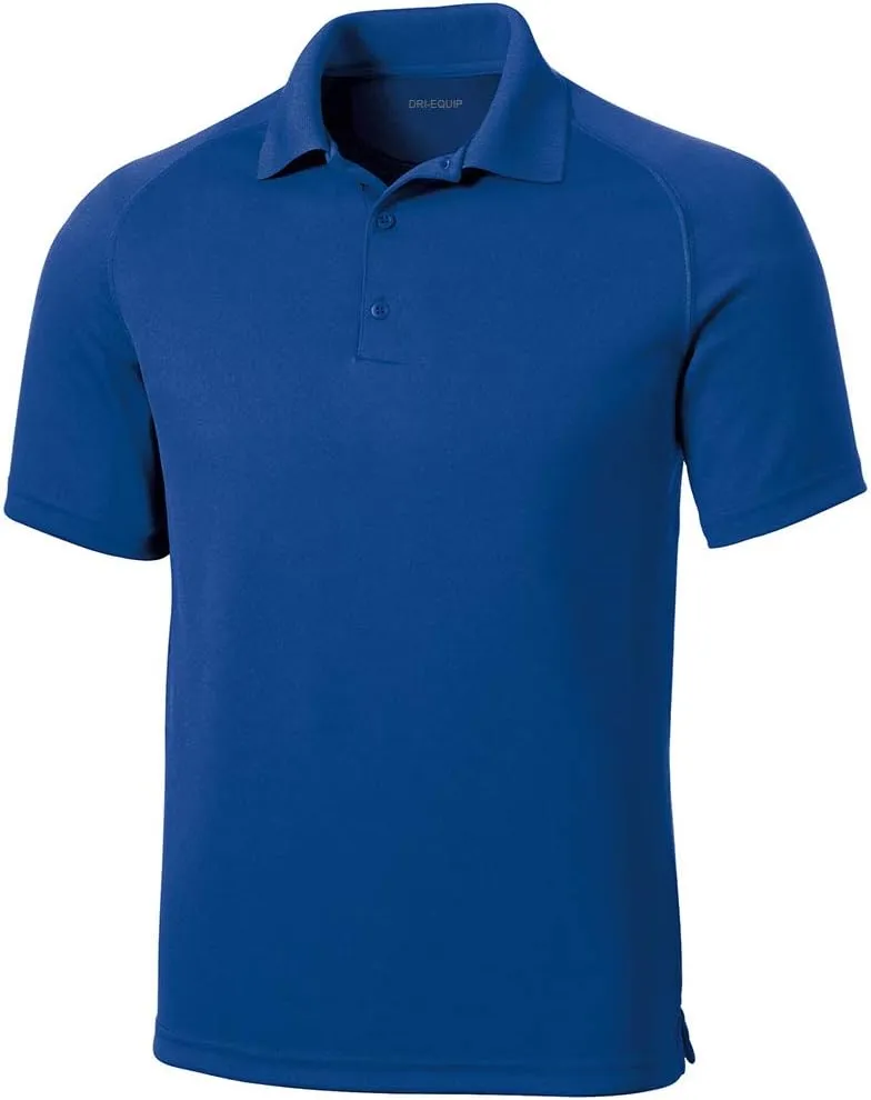 DRIEQUIP Mens Moisture Wicking Raglan Polo Sizes XS-4XL