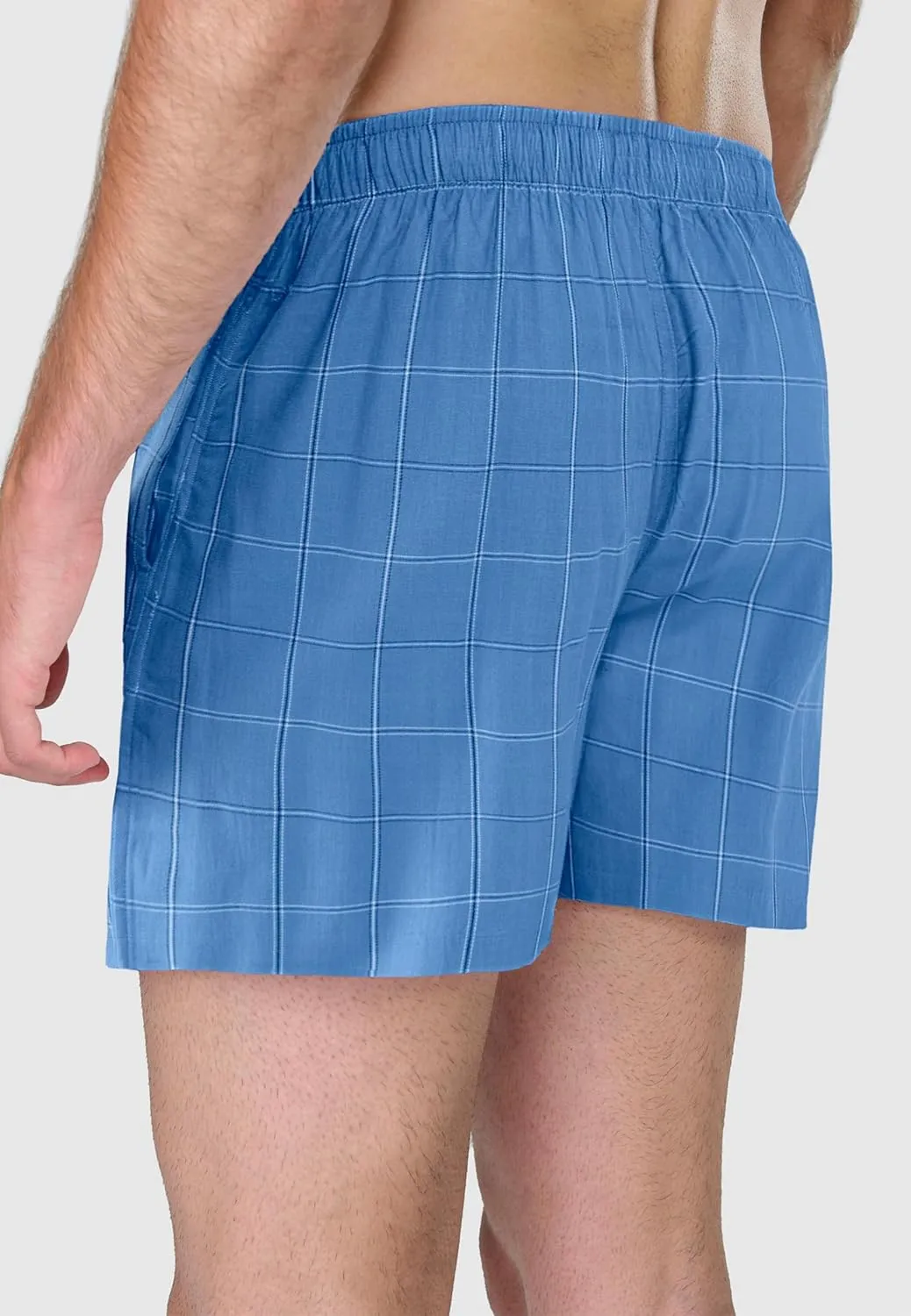 El Bho Nocturno Men's Boxer Briefs Classic Woven 1 Unit Checkered Striped Underwear for Men Boxers for Men