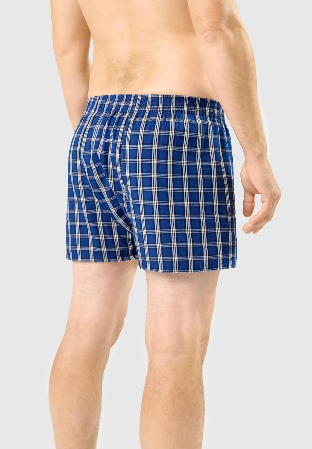 El Bho Nocturno Men's Boxer Briefs Classic Woven 1 Unit Checkered Striped Underwear for Men Boxers for Men