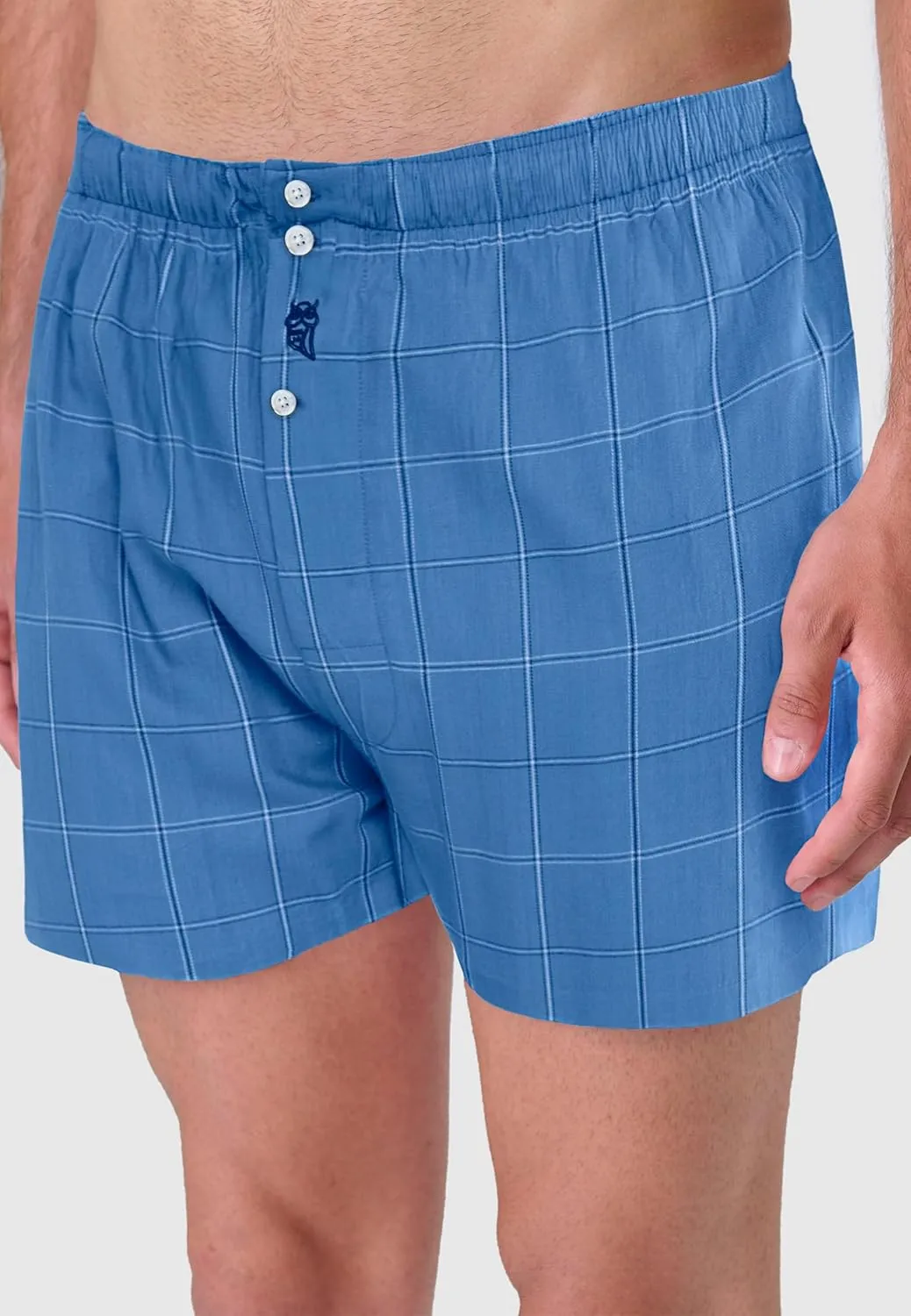 El Bho Nocturno Men's Boxer Briefs Classic Woven 1 Unit Checkered Striped Underwear for Men Boxers for Men
