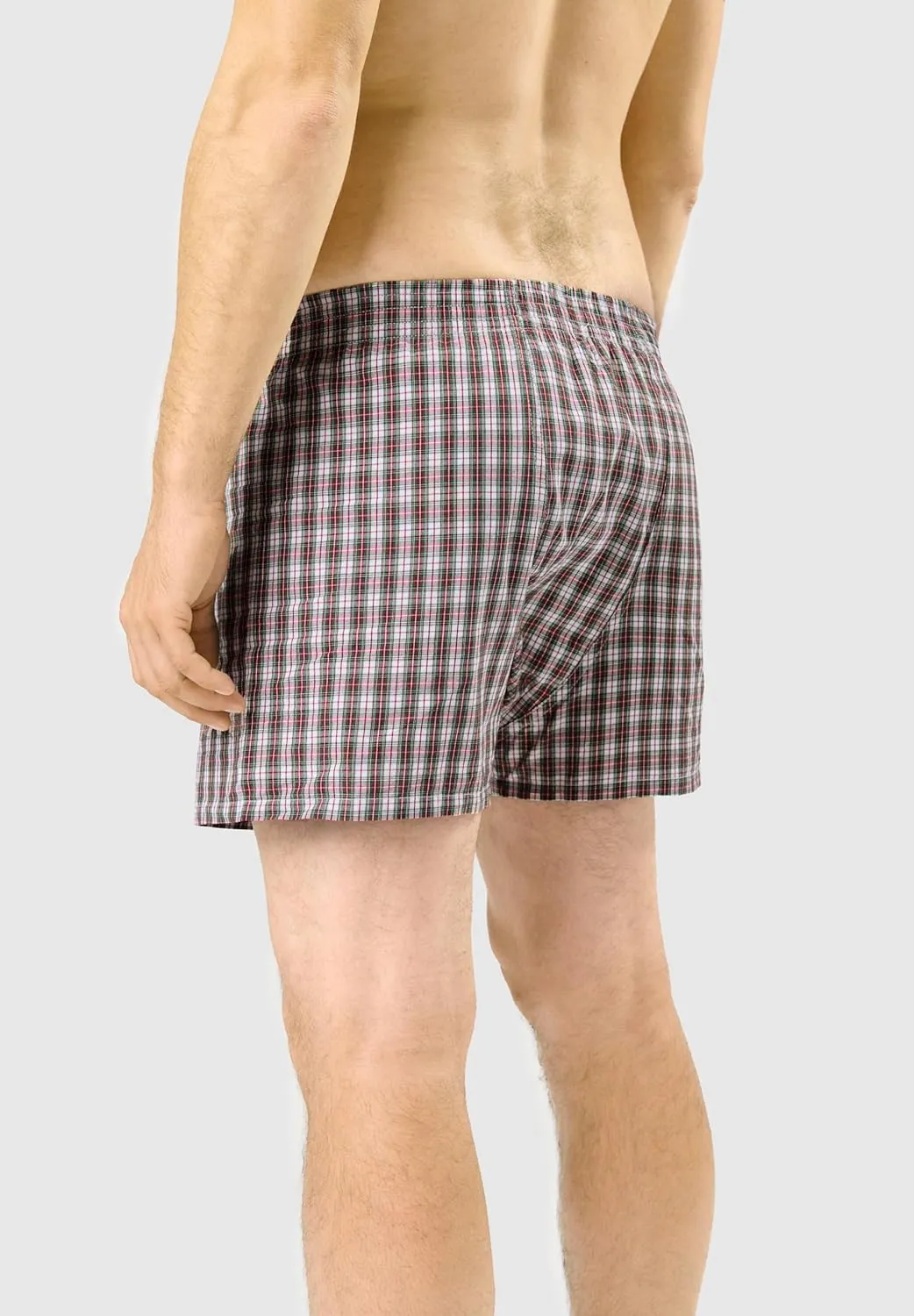 El Bho Nocturno Men's Boxer Briefs Classic Woven 1 Unit Checkered Striped Underwear for Men Boxers for Men