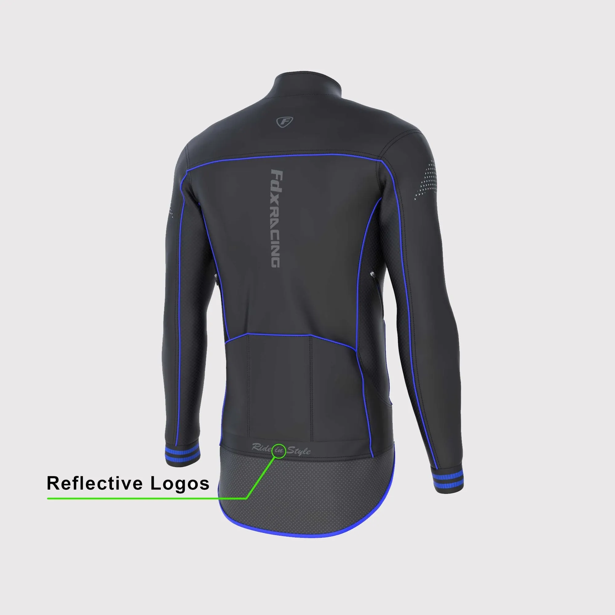 Fdx Apollux Blue Men's Windproof Cycling Jacket