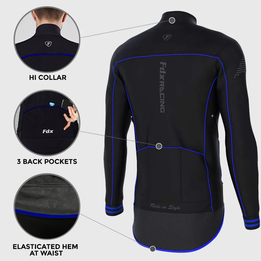 Fdx Apollux Blue Men's Windproof Cycling Jacket