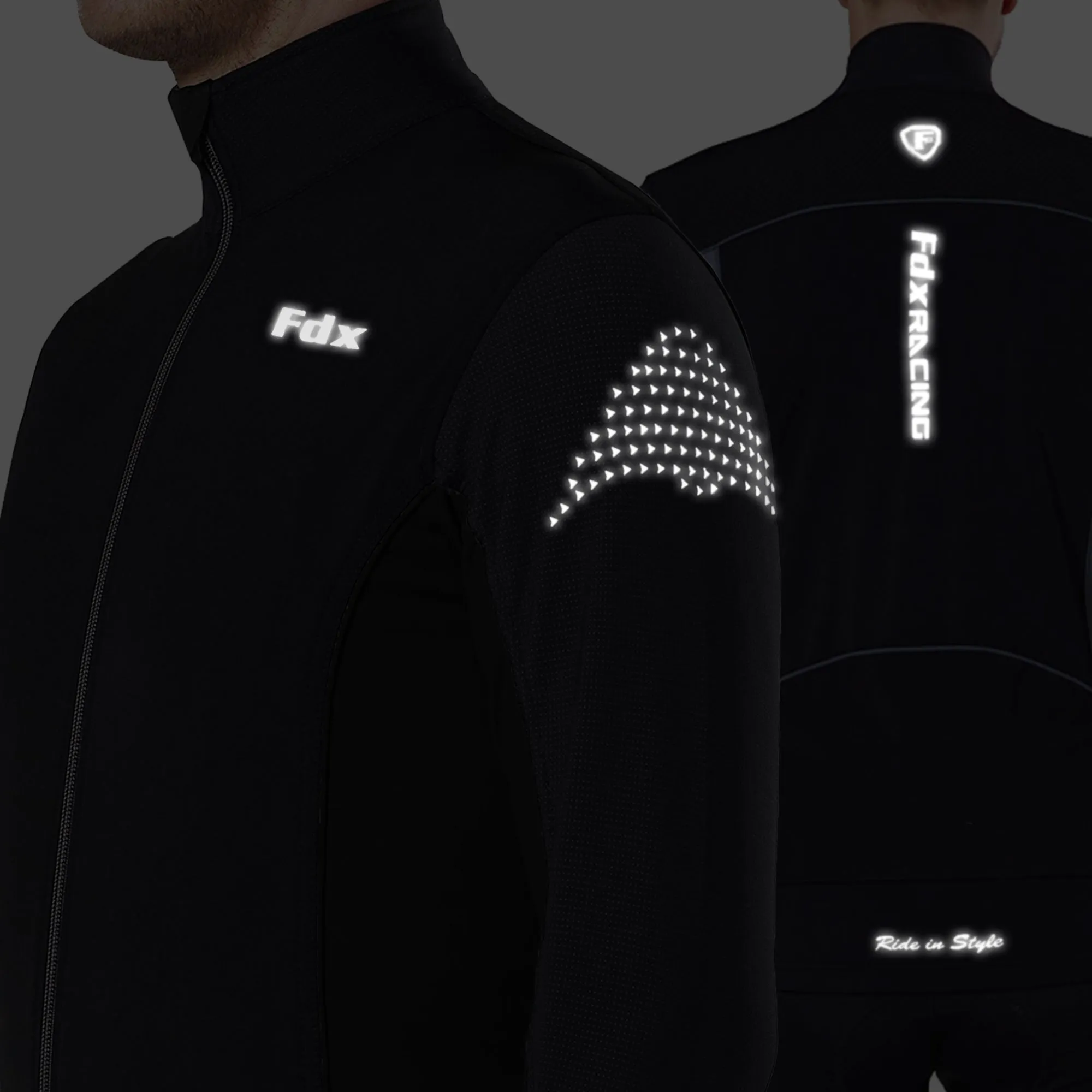 Fdx Apollux Blue Men's Windproof Cycling Jacket