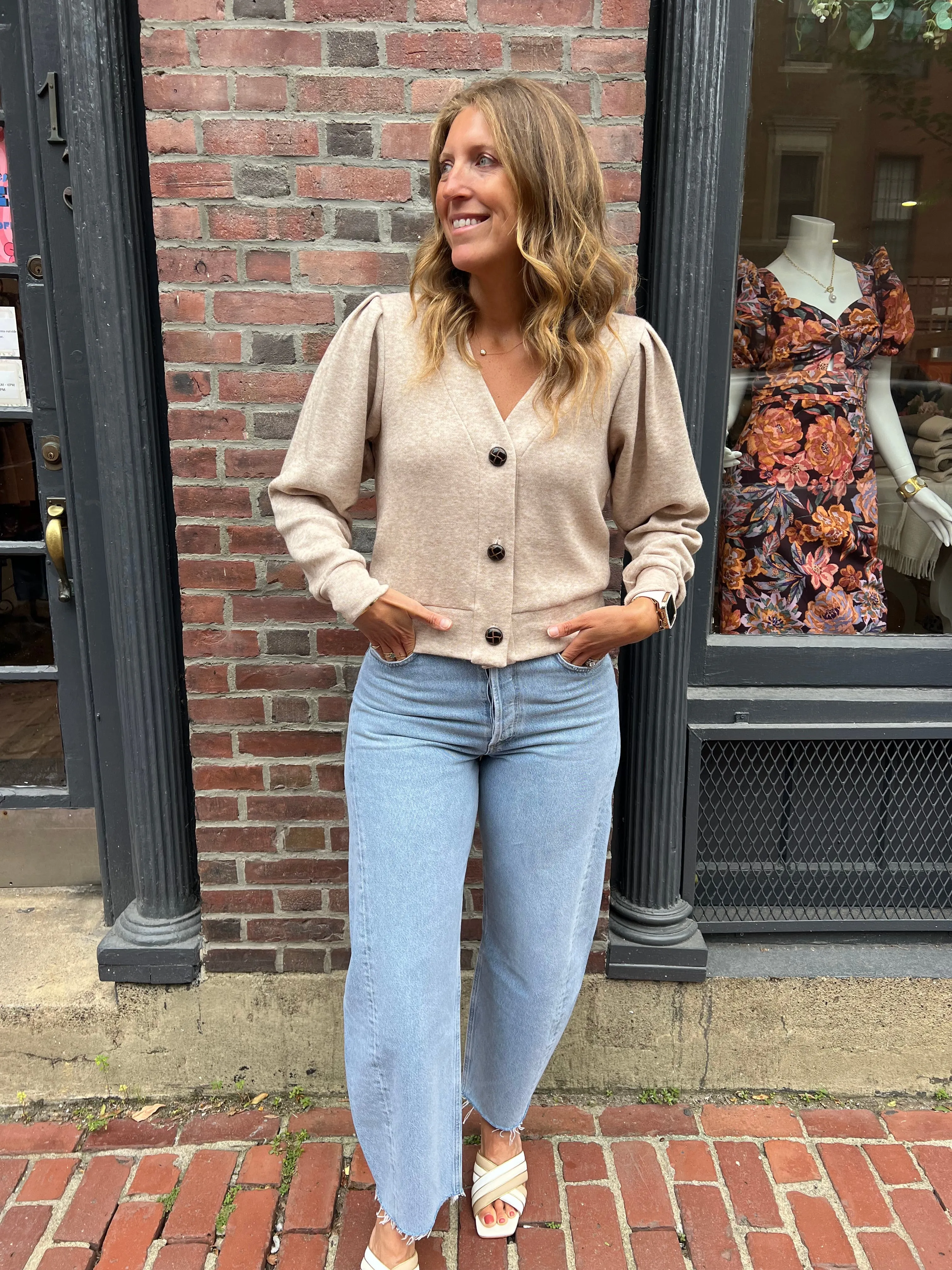 Fifteen Twenty Madeline Cardigan in Oat