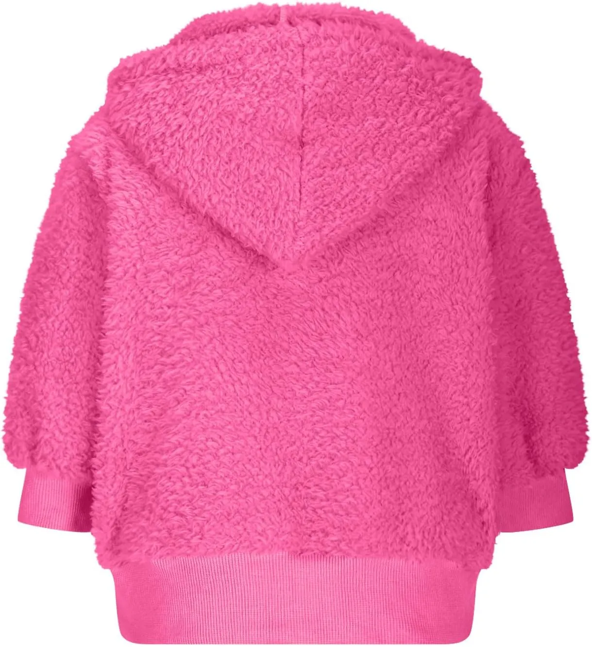 Fleece Top for Toddlers Girls Boys Zip Up Hoodie Jackets Warm Fall Winter Coats Fuzzy Outerwear with Pockets