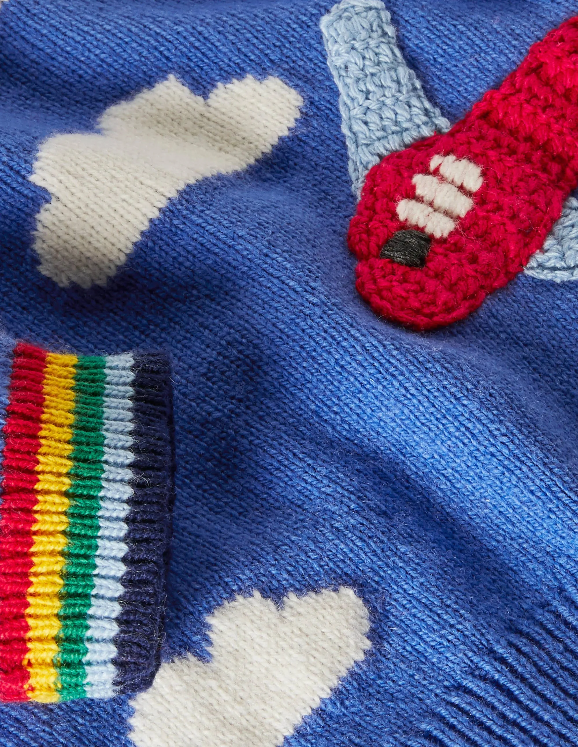 Fun Knitted Jumper-Elizabethan Blue Plane