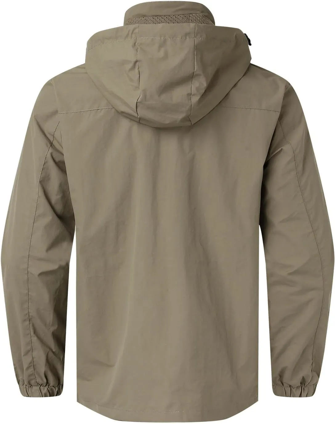 Functional Windbreaker Jacket Mens Lightweight Waterproof Softshell Raincoat Hooded Outdoor Hiking Coat
