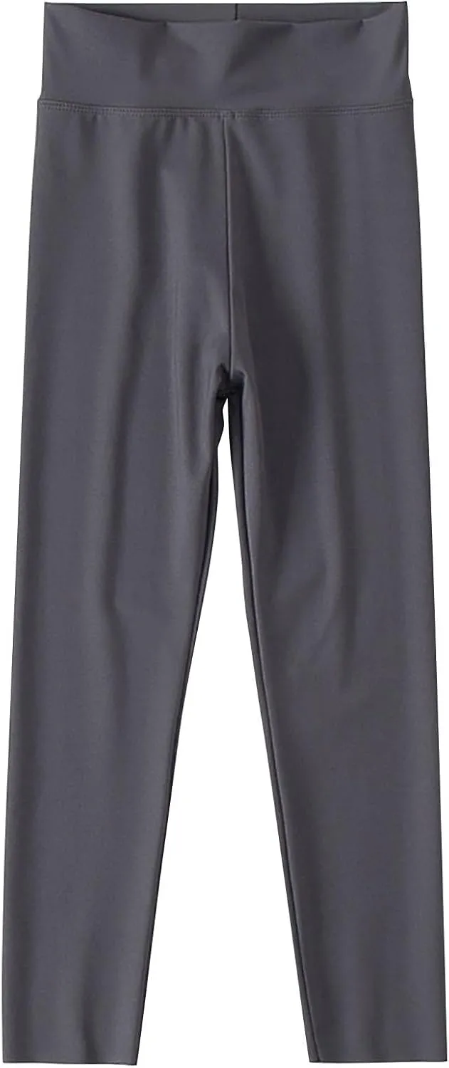 Girls' Leggings Solid Colour Girls Athletic Leggings High Waisted Tight Pants Stretch Comfort Bottom Yoga Trousers