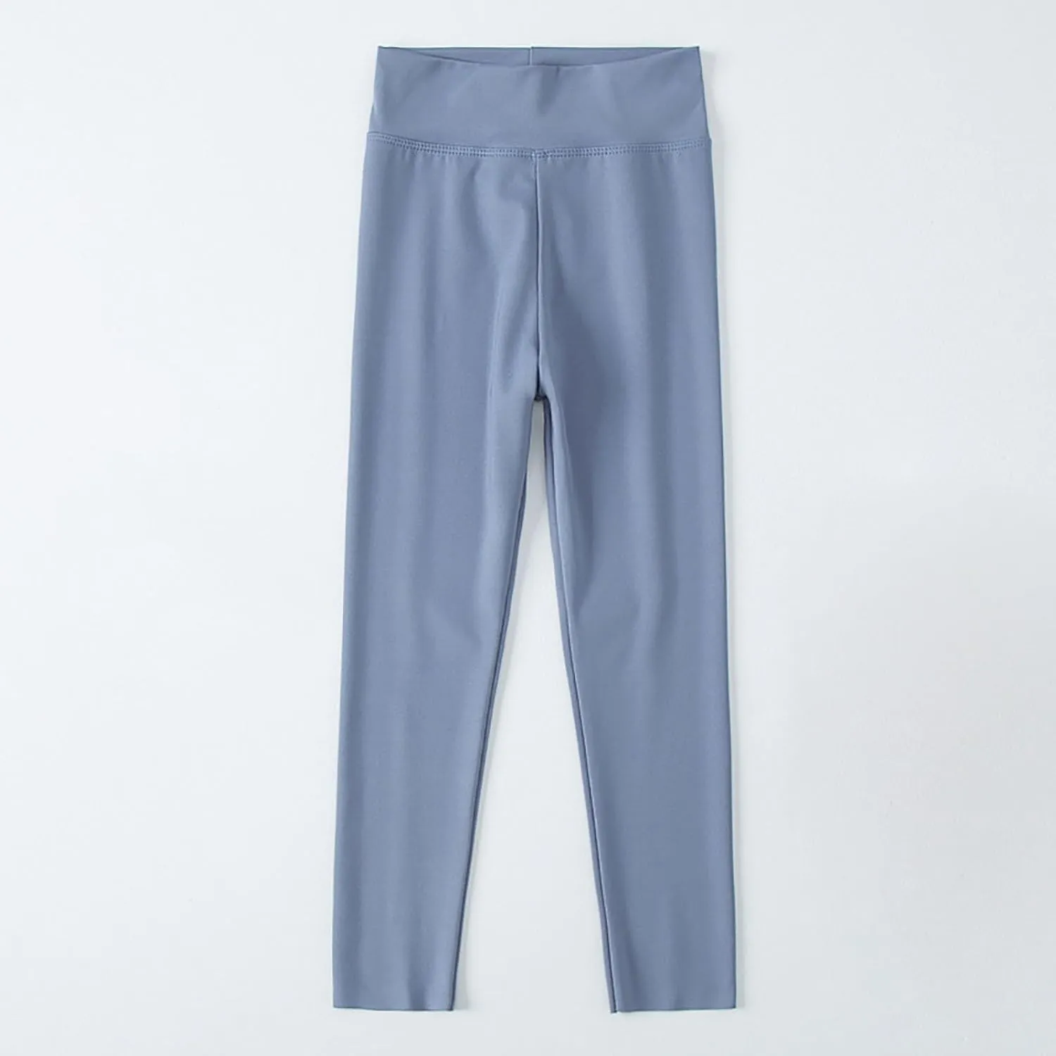 Girls' Leggings Solid Colour Girls Athletic Leggings High Waisted Tight Pants Stretch Comfort Bottom Yoga Trousers