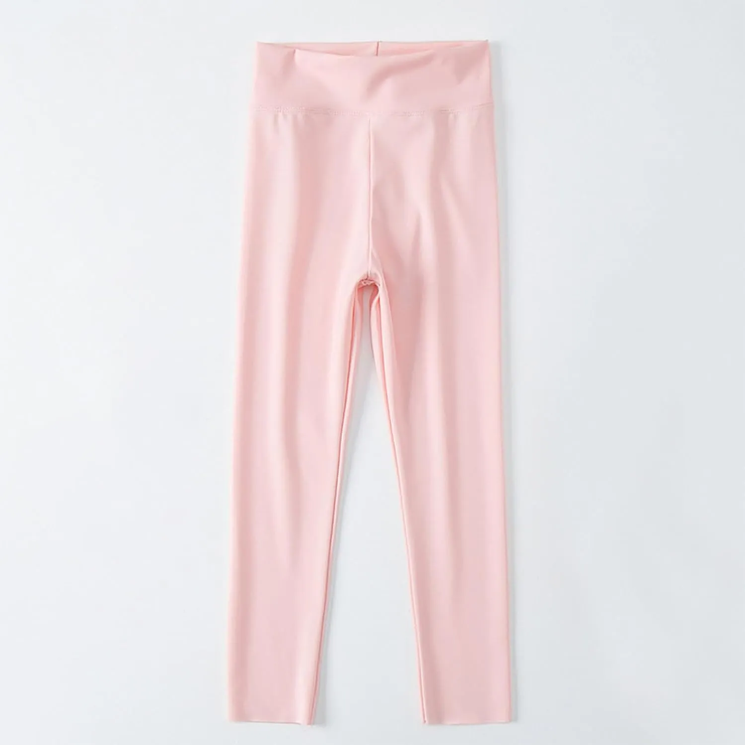 Girls' Leggings Solid Colour Girls Athletic Leggings High Waisted Tight Pants Stretch Comfort Bottom Yoga Trousers