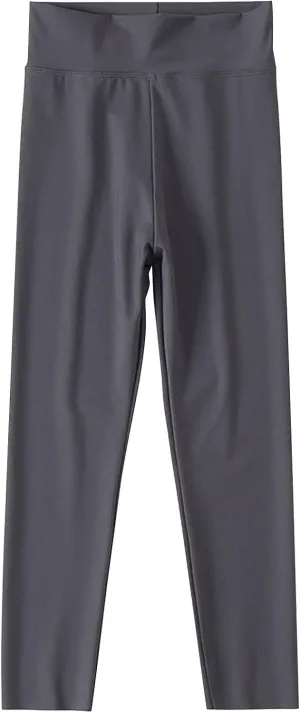 Girls' Leggings Solid Colour Girls Athletic Leggings High Waisted Tight Pants Stretch Comfort Bottom Yoga Trousers