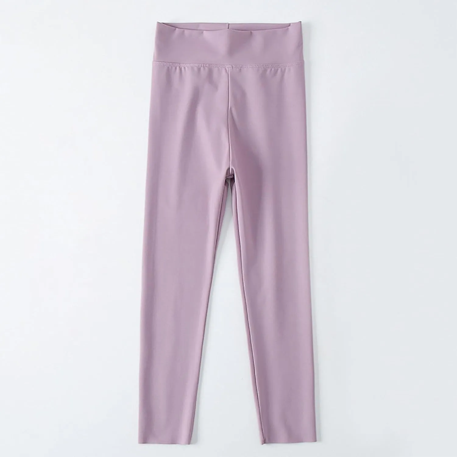 Girls' Leggings Solid Colour Girls Athletic Leggings High Waisted Tight Pants Stretch Comfort Bottom Yoga Trousers
