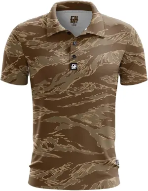 Greater Half Camo Golf Polos | Camouflage Polo | Moisture Wicking | Super Streach
