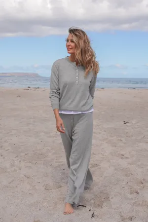 Grey Melange Grandpa Pullover
