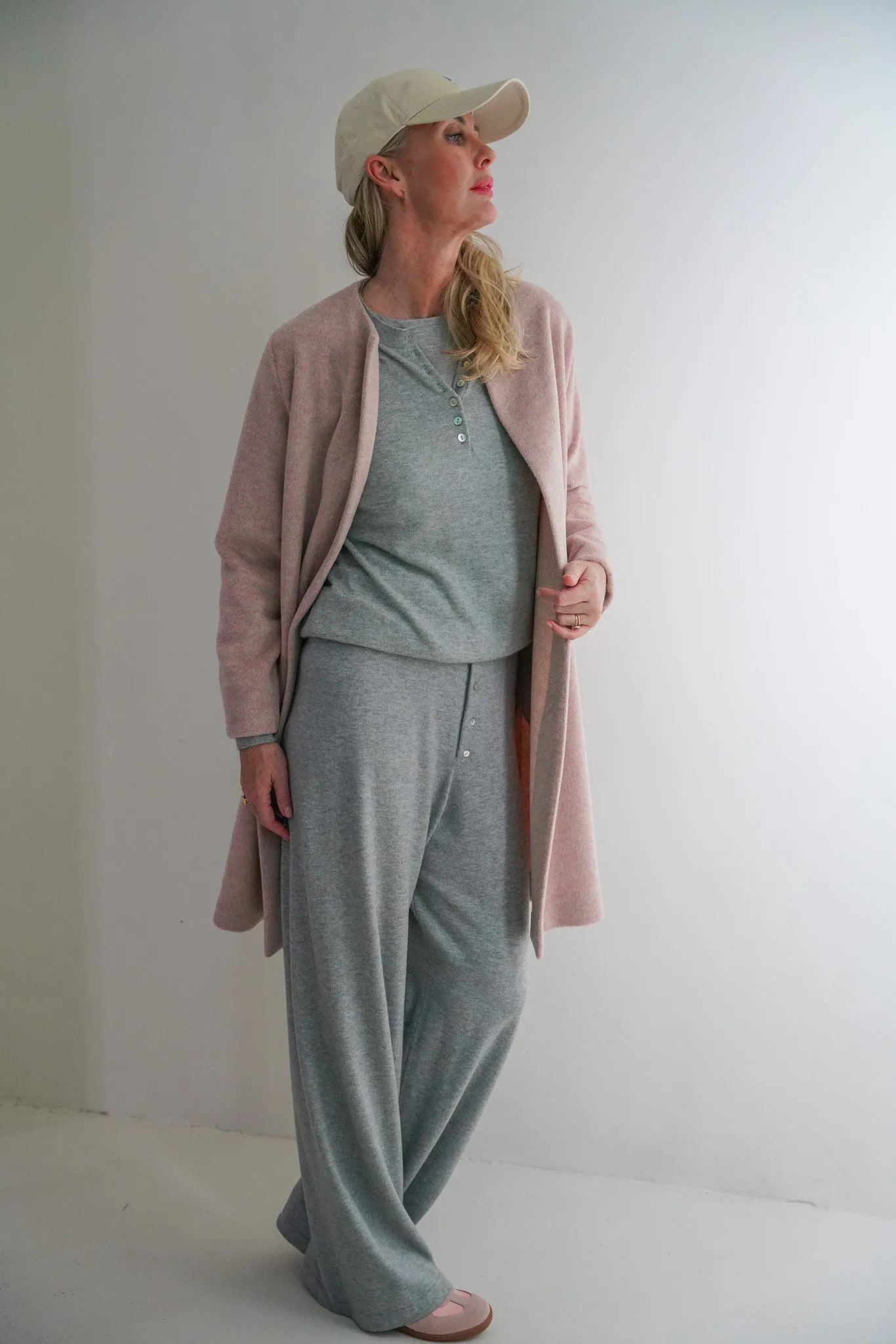 Grey Melange Grandpa Pullover