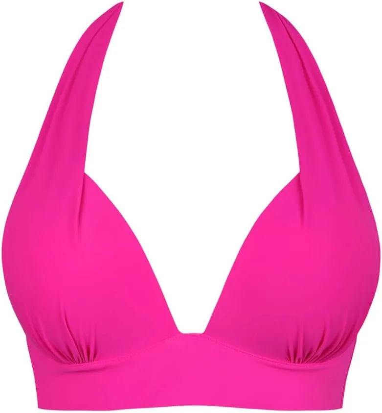 Hilor Women's Push Up Bikini Top Sexy Triangle Top Swimsuit Halter Bathing Suit Swim Tops