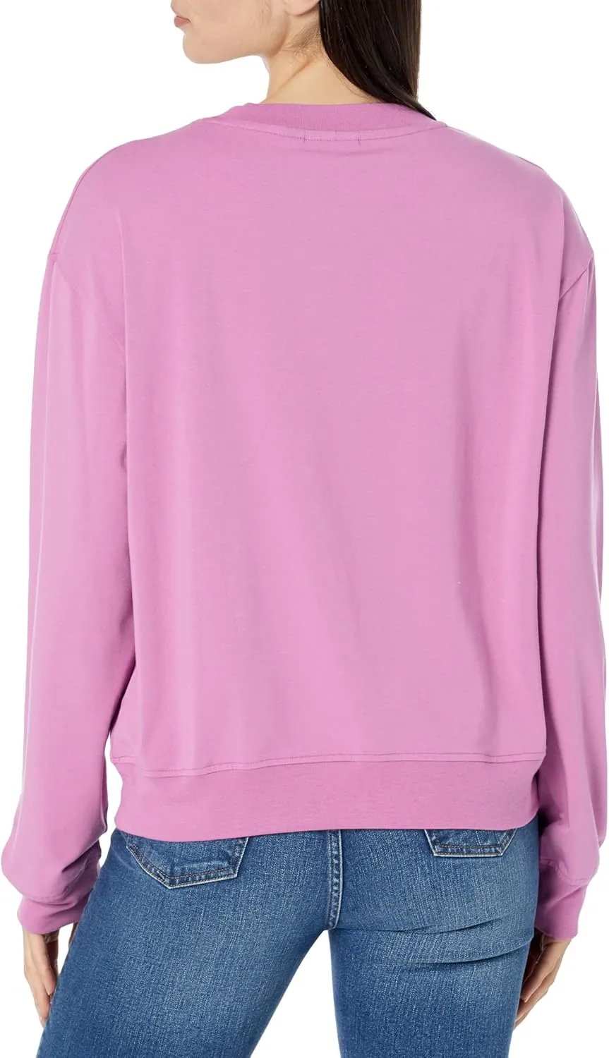 HUGO Men's Center Logo Relaxed Fit Jersey Sweatshirt