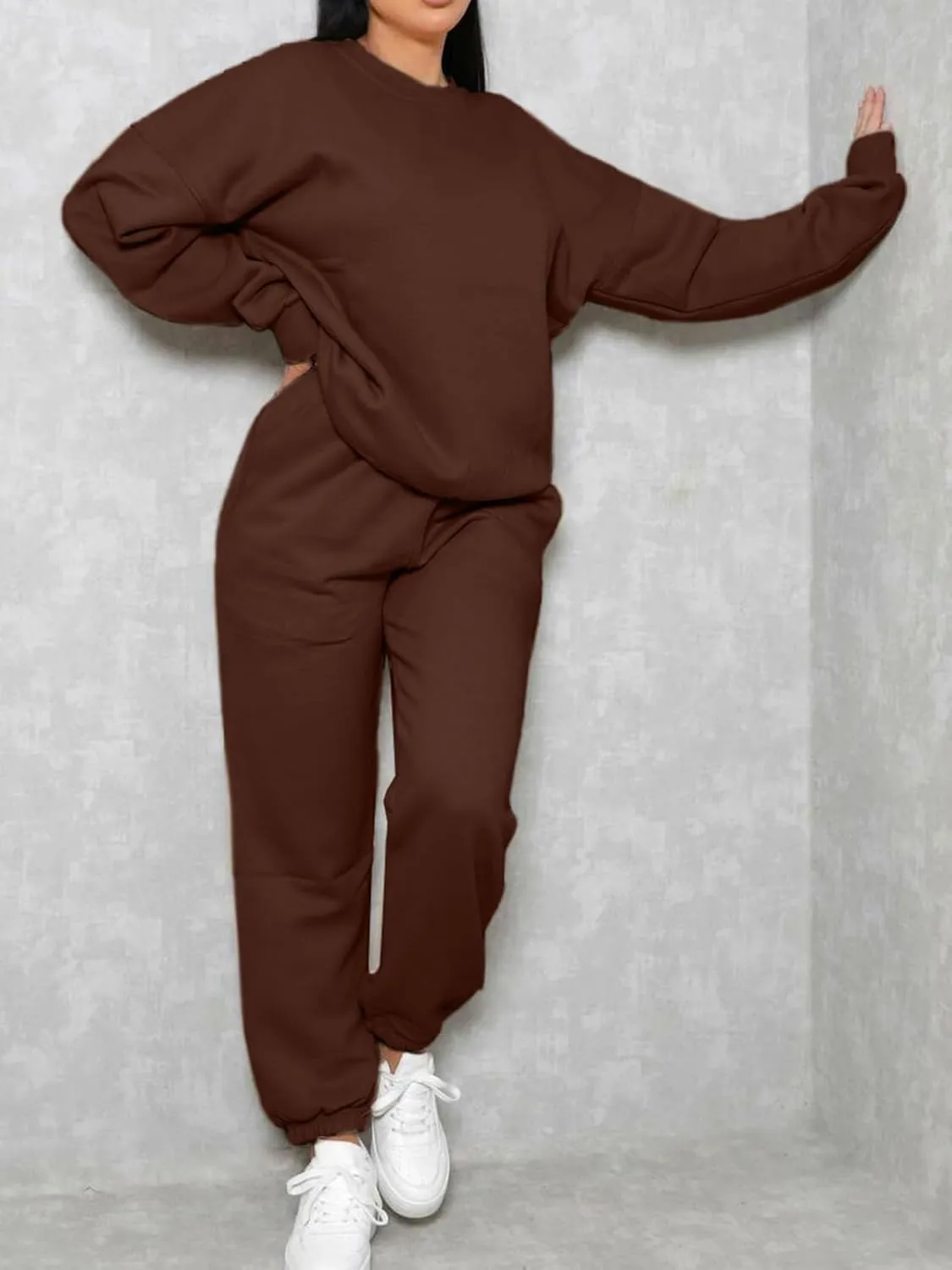KANSOON Sweatsuits for Women Set 2 Piece Jogging Suit Long Sleeve Pullover Sweatshirts Sweatpants Tracksuit Casual Outfits